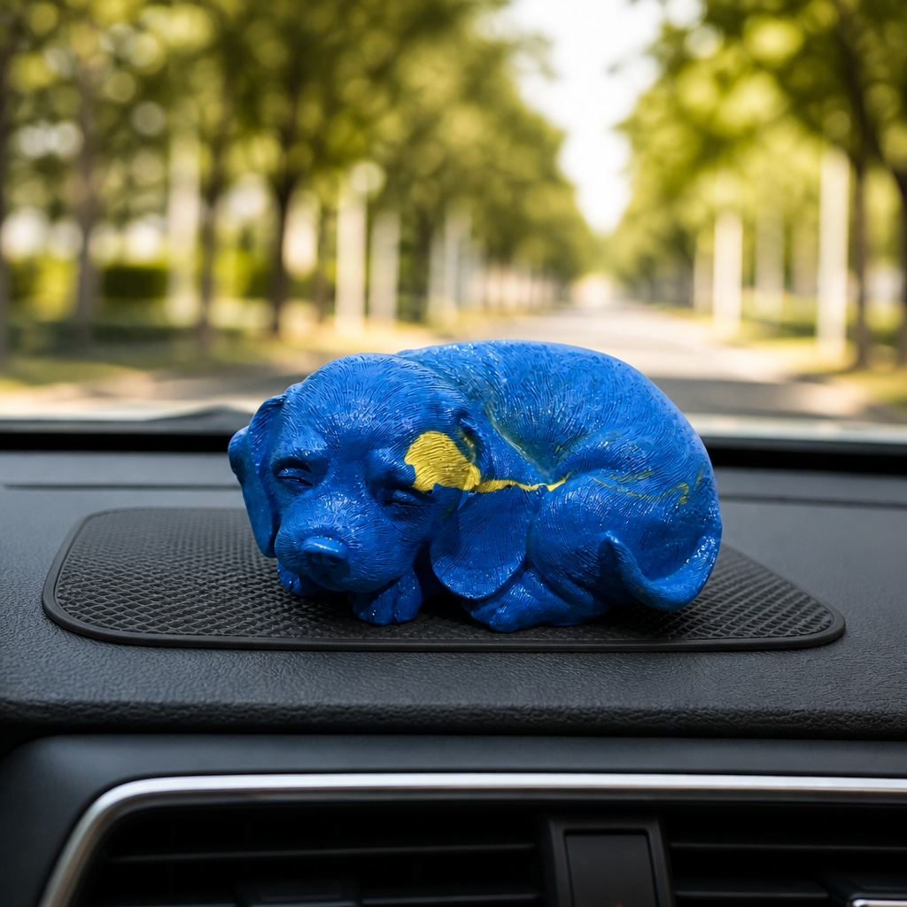 Sleeping Dog Car Dashboard Idol – Resin Figurine
