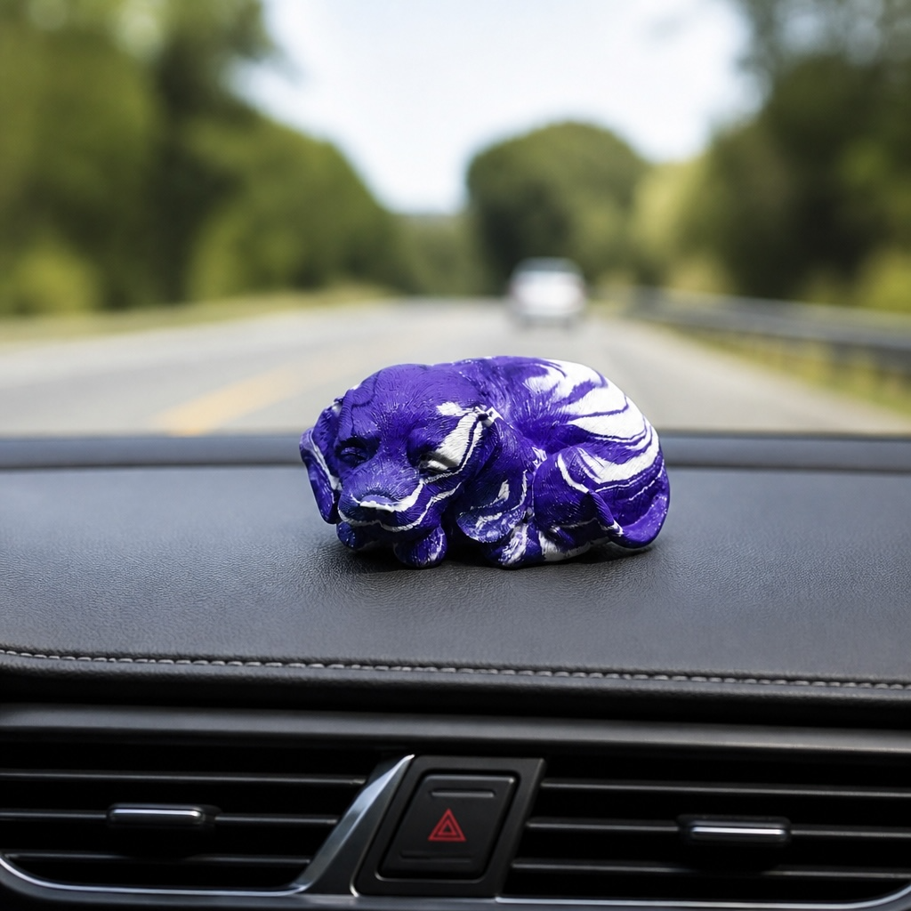 Abstract Sleeping Dog Car Dashboard Idol – Resin Figurine