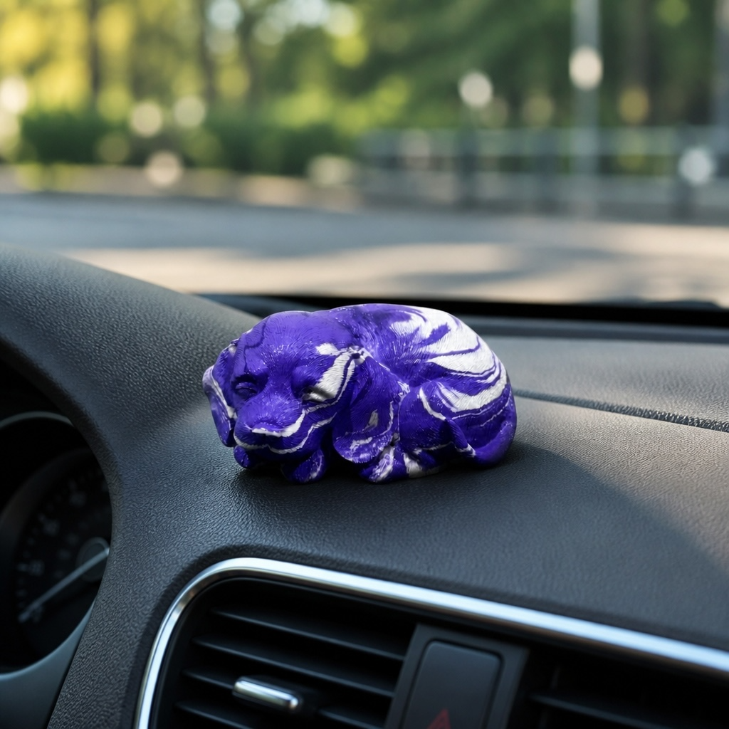 Abstract Sleeping Dog Car Dashboard Idol – Resin Figurine