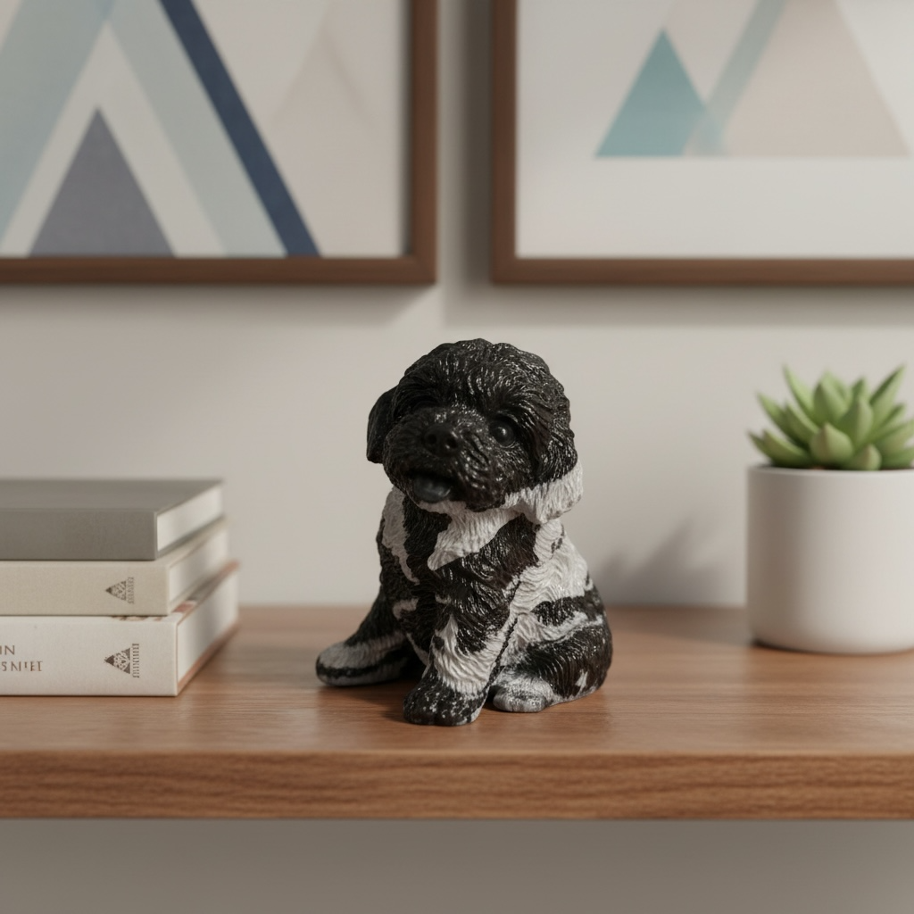 Handmade Miniature Resin Dog Figurine