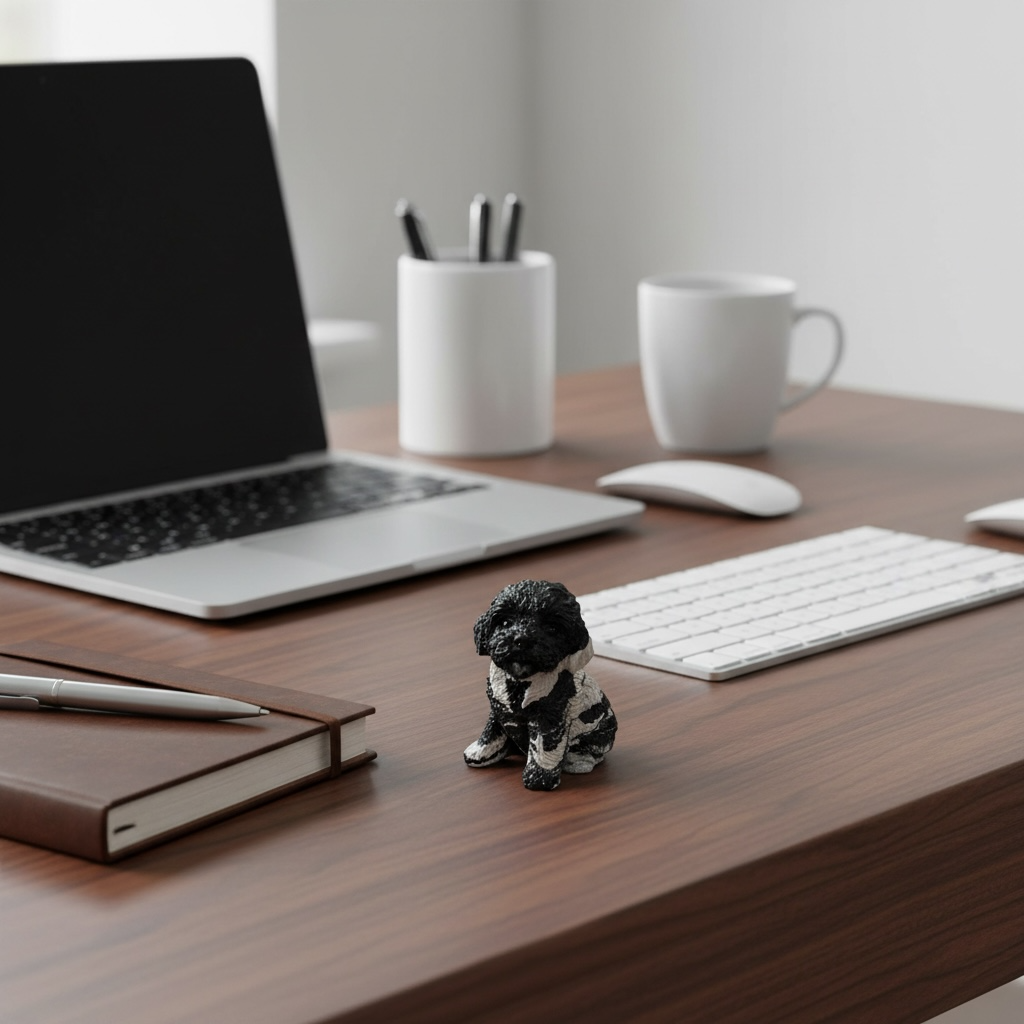 Handmade Miniature Resin Dog Figurine