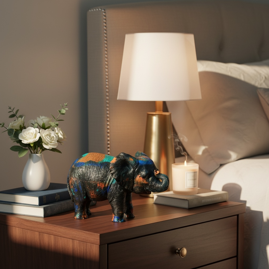 Abstract Resin Elephant Figurine – Unique Home Décor Showpiece