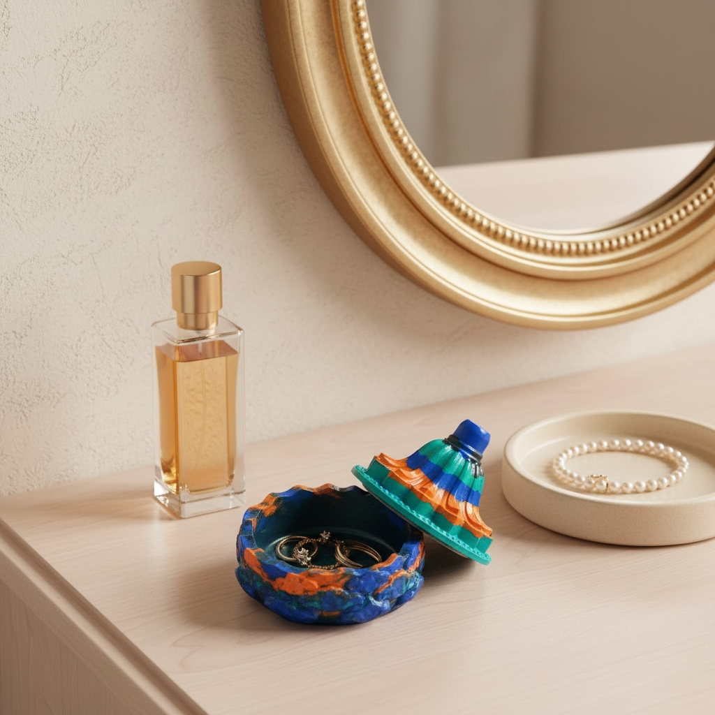 Colorful Resin Jewellery & Trinket Box – Handmade Decorative Storage