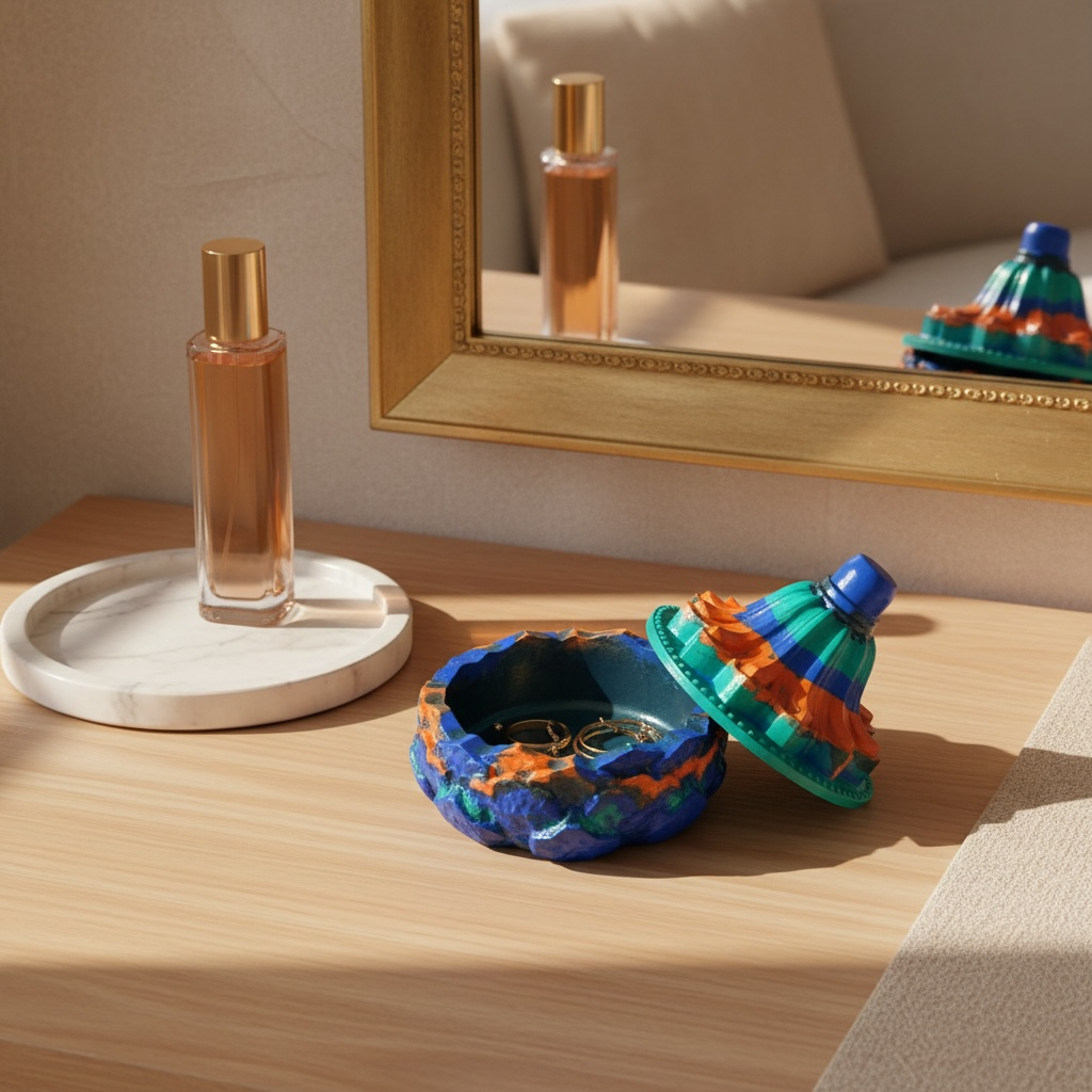 Colorful Resin Jewellery & Trinket Box – Handmade Decorative Storage