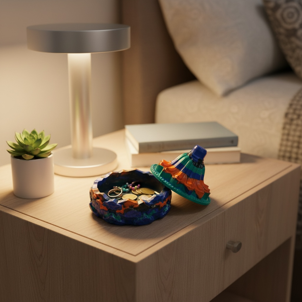 Colorful Resin Jewellery & Trinket Box – Handmade Decorative Storage