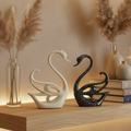 Artistic Swan Couple Decorative Figurines – Elegant Home Décor