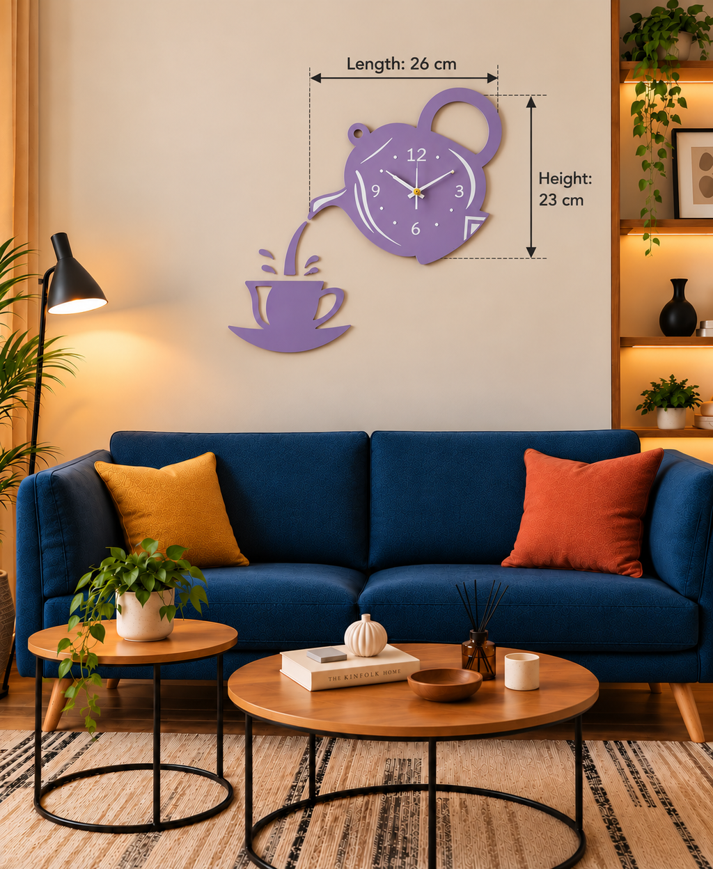 Modern Teapot Wall Clock for Home Decor | Unique Home Decor & Gifting Wall Clock