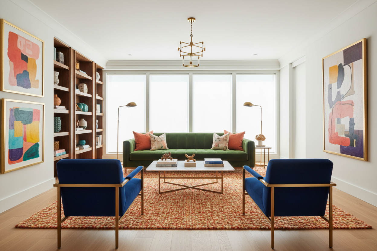 a colourful premium home interior