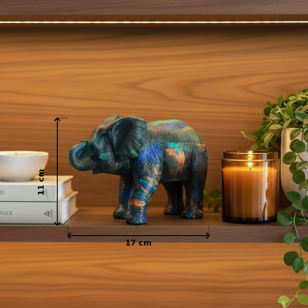 Abstract Resin Elephant Figurine – Unique Home Décor Showpiece