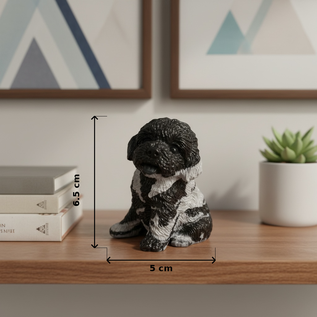 Handmade Miniature Resin Dog Figurine