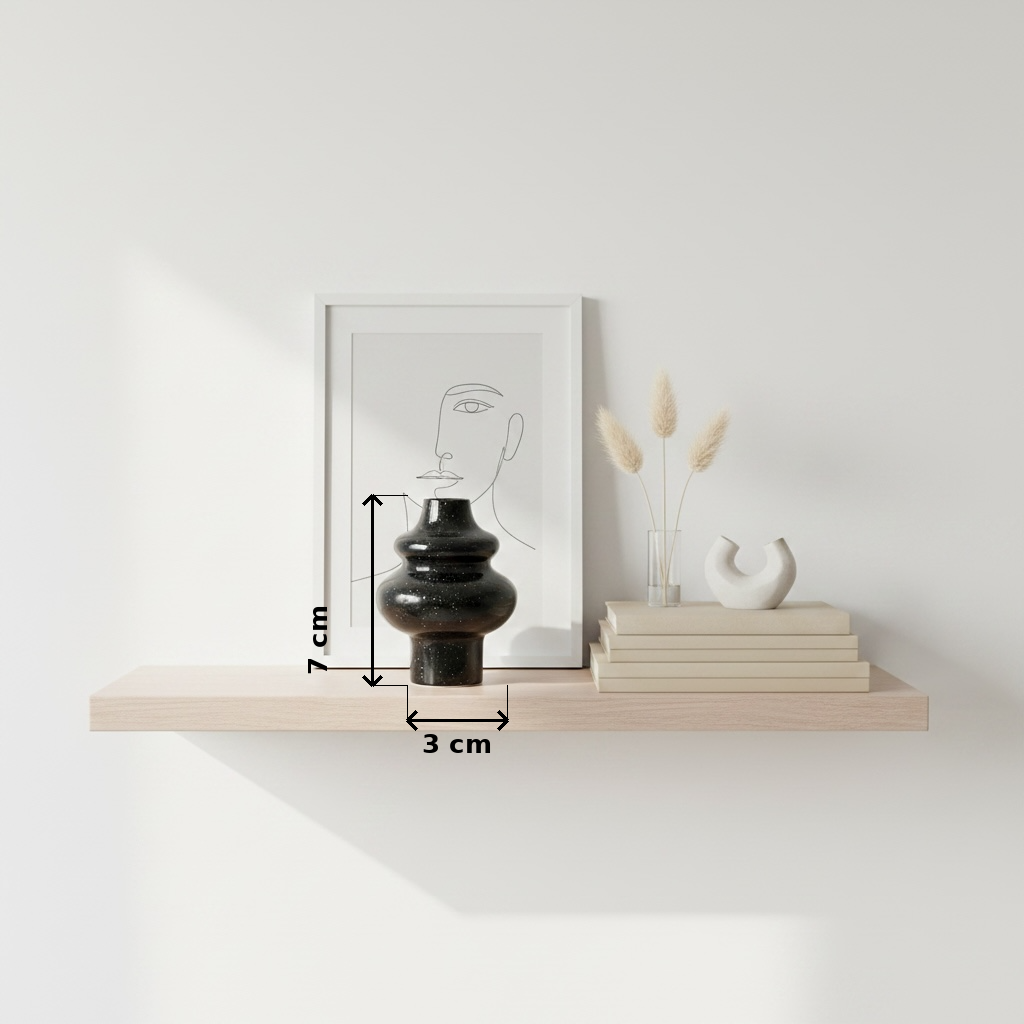 Handmade Resin Mini Vase – Modern Black Decorative Accent
